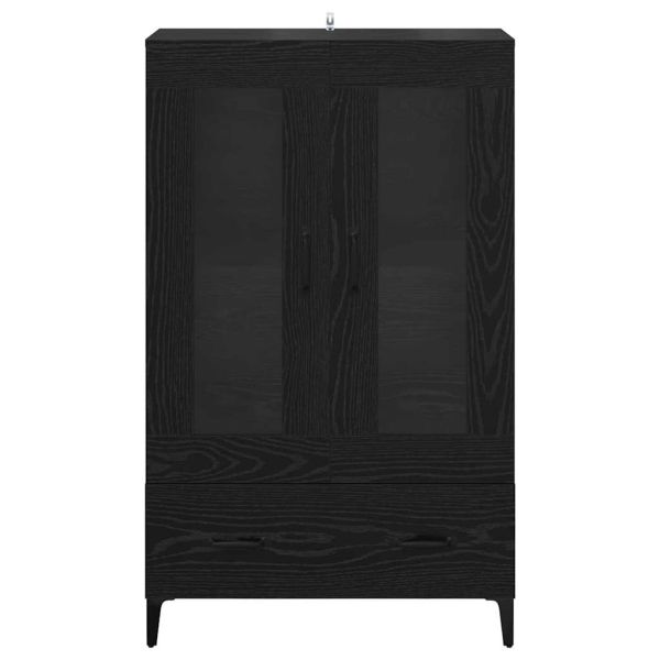 Висок шкаф с чекмедже Черния дъб 70 x 31 x 115 см