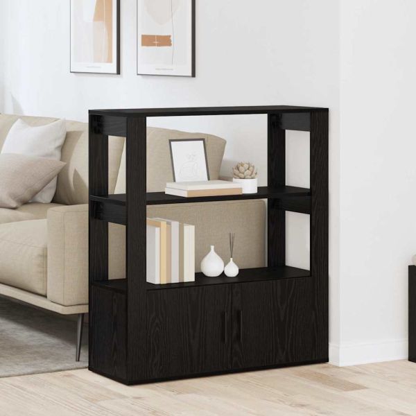 Служебен шкаф Черен дъб 30 x 80 x 90 см Инженерно дърво