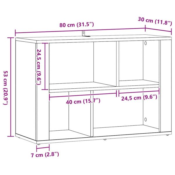 Служебен шкаф Черния дъб 80 x 30 x 53 см Инженерно дърво