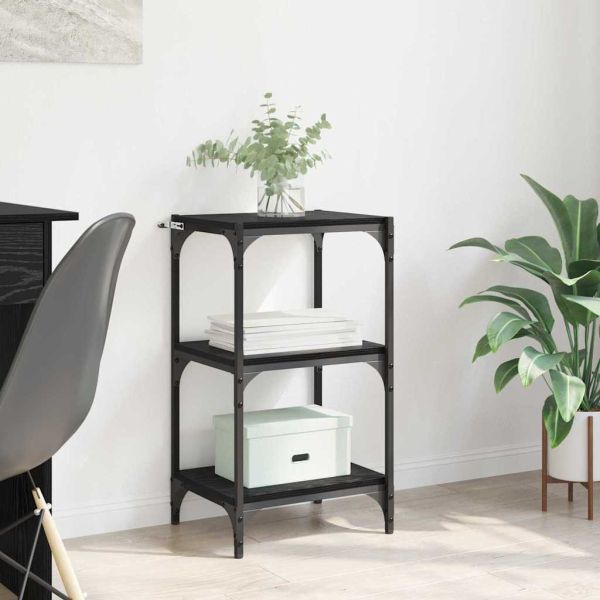 Шкаф за книги Черен дъб 40 x 33 x 70,5 см