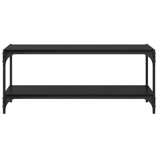 ТВ шкаф Черния дъб 100x33x41см Инженерна дървесина и желязо