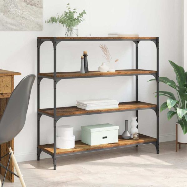 Шкаф за книги Старо дърво 100 x 33 x 100 см