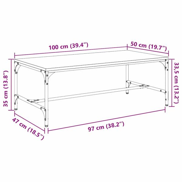 Масичка за кафе Старо дърво 100 x 50 x 35 cm Инженерно дърво