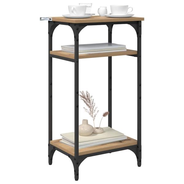 Странична маса с рафт Дъб 40 x 30 x 75 cm Инженерно дърво