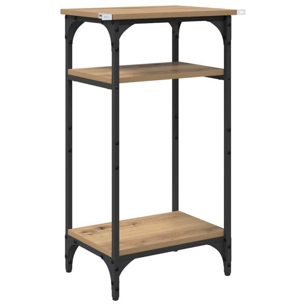 Странична маса с рафт Дъб 40 x 30 x 75 cm Инженерно дърво