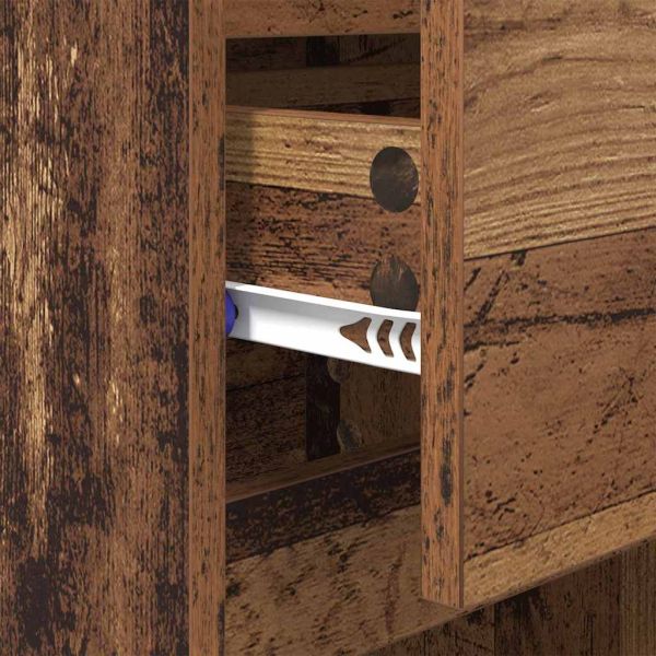 Нощен шкаф 2 pcs Старо дърво 40 x 35 x 70 см Инженерно дърво