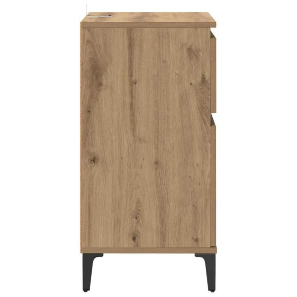 Нощен шкаф с чекмедже 2 pcs Дъб 40 x 35 x 70 см Инженерно дърво