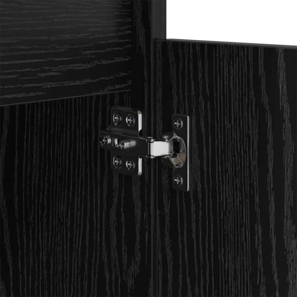 Нощен шкаф 2 pcs Черния дъб 40 x 35 x 70 см Инженерно дърво