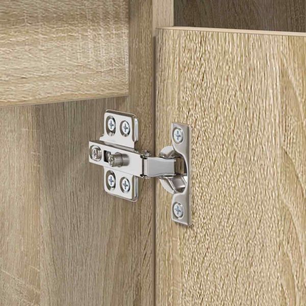 Шкаф за мивка с рафт със съхранение Сонома дъб 80 x 33 x 60 см