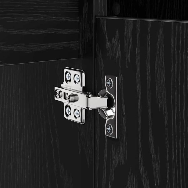 Шкаф за мивка с рафт със съхранение Черния дъб 80 x 33 x 60 см