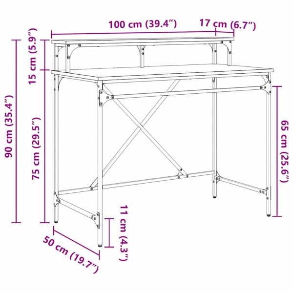 Бюро Дъб 100 x 50 x 90 cm Инженерно дърво