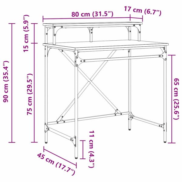 Бюро Черния дъб 80 x 50 x 90 cm Инженерно дърво