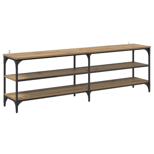 ТВ шкаф Дъб 160 x 30 x 50 см Инженерна дървесина и желязо