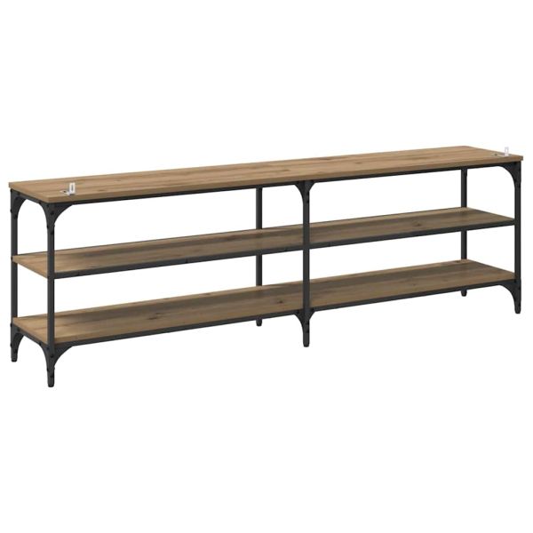 ТВ шкаф Дъб 160 x 30 x 50 см Инженерна дървесина и желязо