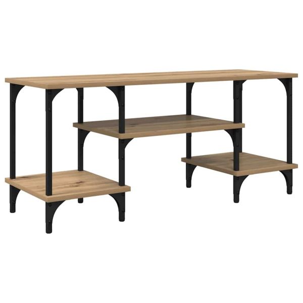 ТВ шкаф Дъб 102 x 35 x 45,5 см Инженерна дървесина и желязо