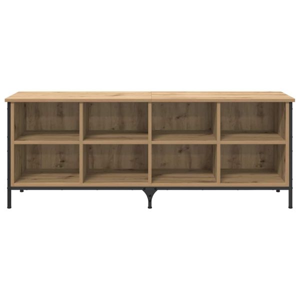 Шкаф за обувки с рафт със съхранение Дъб 131 x 35 x 50 см