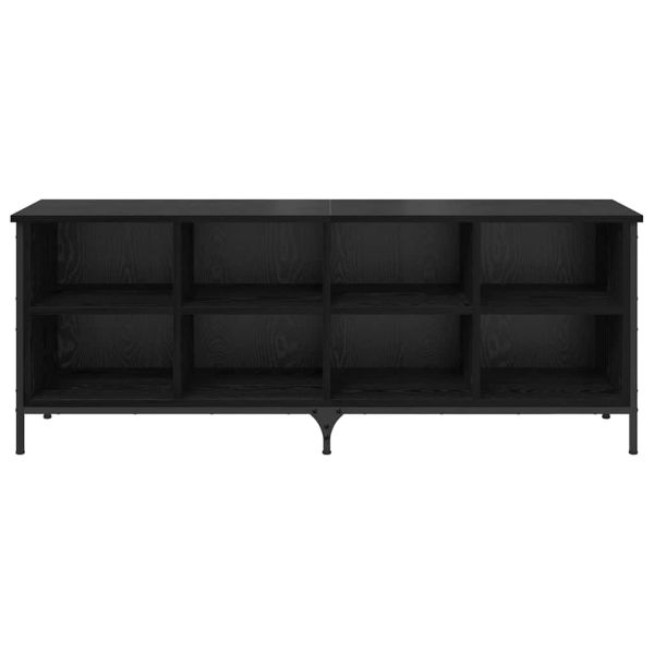 Шкаф за обувки с рафт Черния дъб 131 x 35 x 50 см