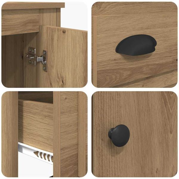 Висок шкаф с чекмедже Дъб 60 x 35,5 x 103,5 см Инженерно дърво