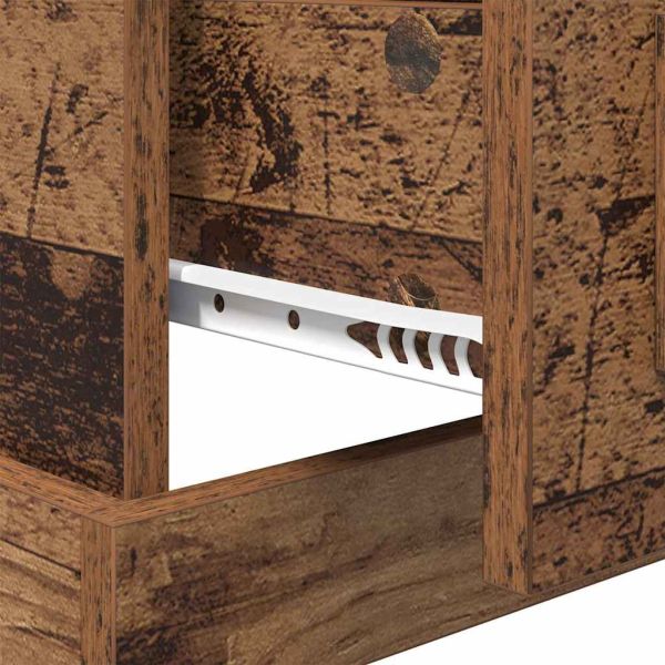 Нощен шкаф с рафт Старо дърво 50 x 50 x 60 cm Инженерно дърво