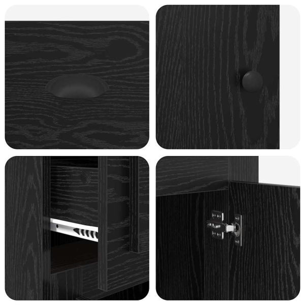 Страничен шкаф Черния дъб 40 x 50 x 75 см Инженерно дърво