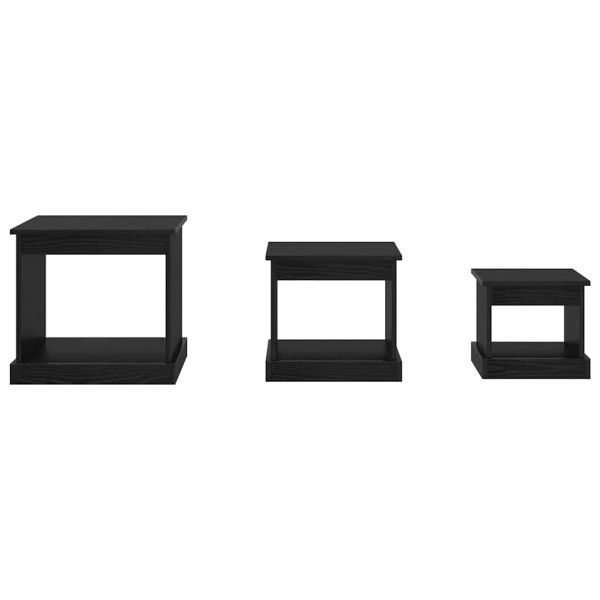 Масичка за кафе 3 pcs Черния дъб Инженерно дърво