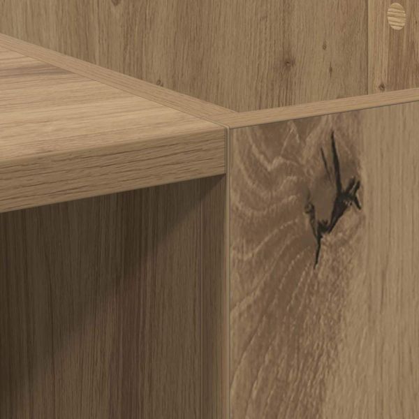 Шкаф за грамофонни плочи Дъб 121 x 38 x 48 cm Инженерно дърво