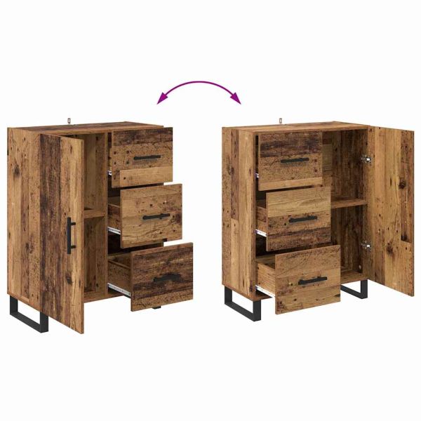 Служебен шкаф с чекмедже Старо дърво 69,5 x 34 x 90 см