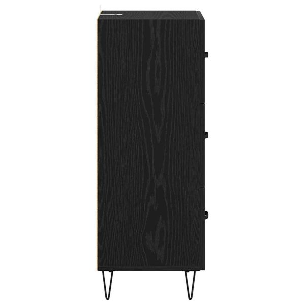 Служебен шкаф Черен дъб 34 x 34.5 x 90 см Инженерно дърво
