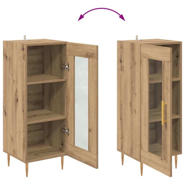 Служебен шкаф дъб артизан 34 x 34.5 x 90 см Инженерно дърво