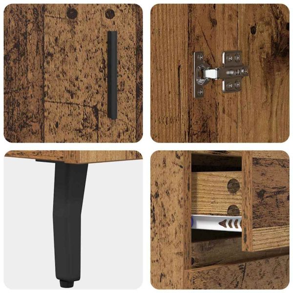 Служебен шкаф с чекмедже Старо дърво 69,5 x 34 x 90 см