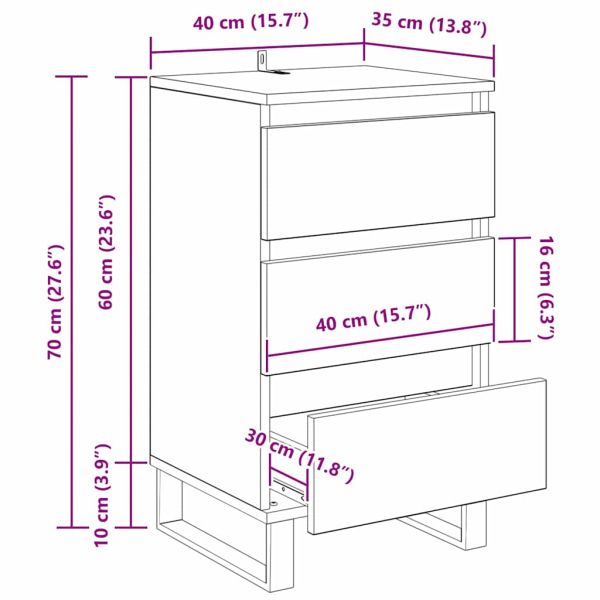 Служебен шкаф с чекмедже Черен дъб Инженерно дърво