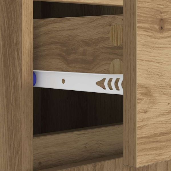 Служебен шкаф Дъб 60 x 35 x 70 cm Инженерна дървесина и желязо