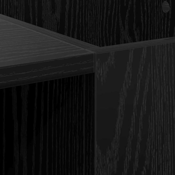 Шкаф за грамофонни плочи с рафт Черния дъб 121 x 38 x 48 cm