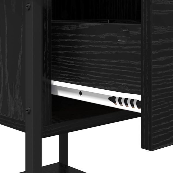 Нощно шкафче 2 pcs Черния дъб 34 x 35,5 x 45 см Инженерно дърво