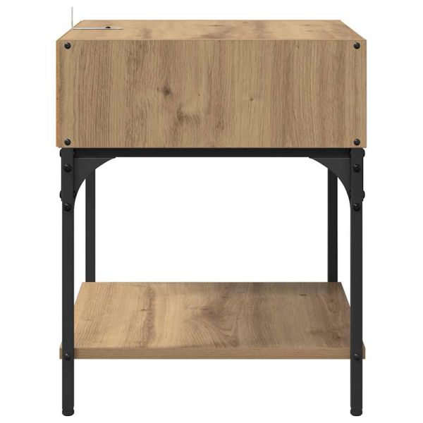 Нощно шкафче 2 pcs Дъб 40 x 40 x 50 cm Инженерно дърво