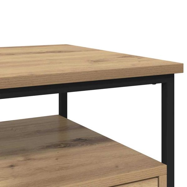 Нощен шкаф с чекмедже 2 pcs Дъб 40 x 42 x 56 см Инженерно дърво