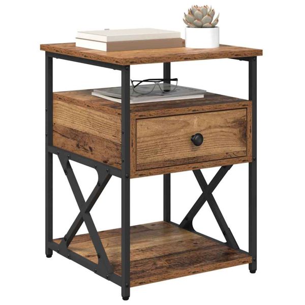 Нощен шкаф Старо дърво 40 x 42 x 55 см Инженерно дърво