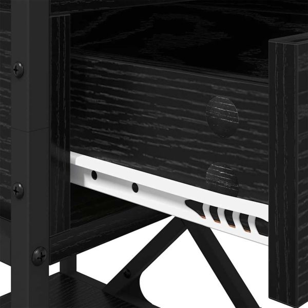 Нощен шкаф 2 pcs Черния дъб 40 x 42 x 55 см Инженерно дърво