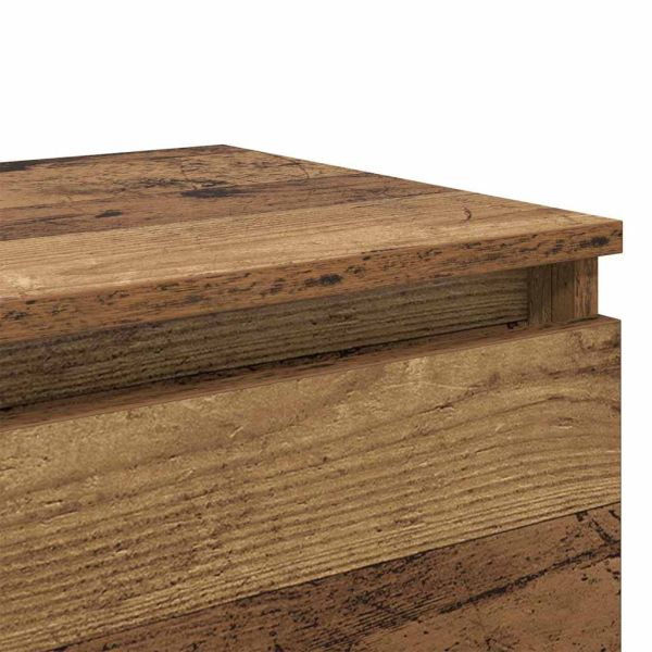 Нощен шкаф 2 pcs Старо дърво 40 x 35 x 50 см Инженерно дърво