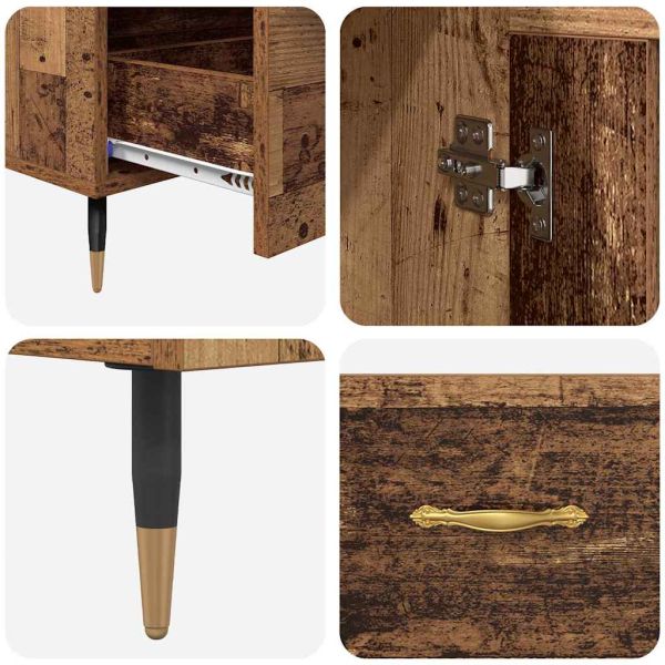 Висок шкаф Старо дърво 69,5 x 31 x 115 см Инженерно дърво