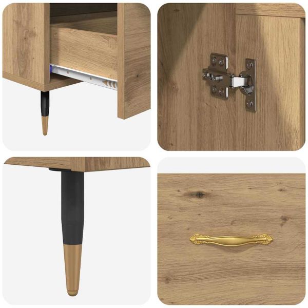 Висок шкаф с чекмедже Дъб 69,5 x 31 x 115 см Инженерно дърво