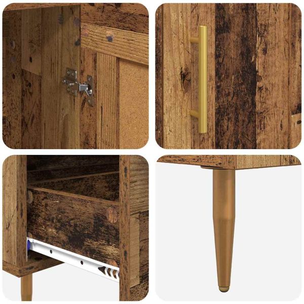 Висок шкаф Старо дърво 69,5 x 31 x 115 см Инженерно дърво