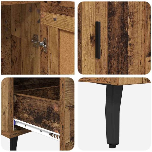 Висок шкаф Старо дърво 69,5 x 31 x 115 см Инженерно дърво