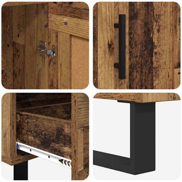 Висок шкаф Старо дърво 69,5 x 31 x 115 см Инженерно дърво