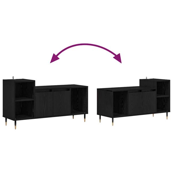 ТВ шкаф Черния дъб 100 x 35 x 55 см Инженерно дърво