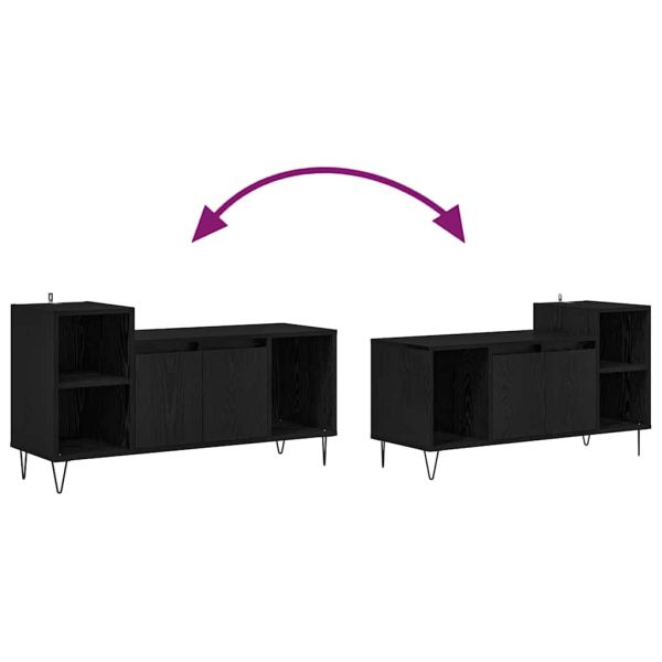 ТВ шкаф Черния дъб 100 x 35 x 55 см Инженерно дърво