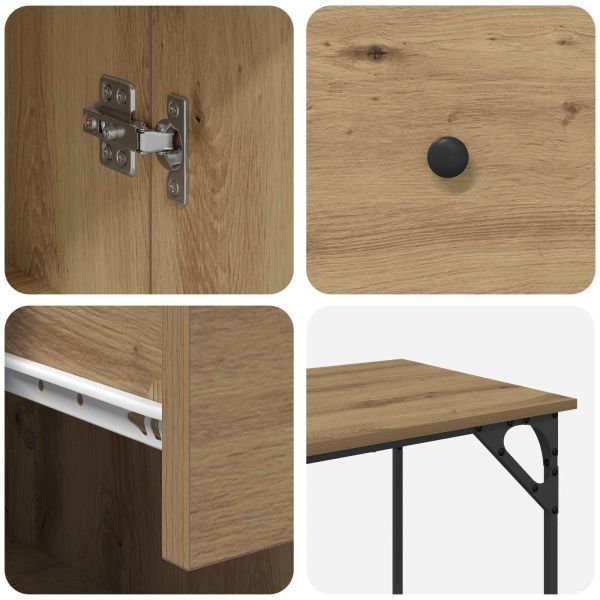 Компютърно бюро с чекмедже Дъб 131 x 48 x 75 см Инженерно дърво