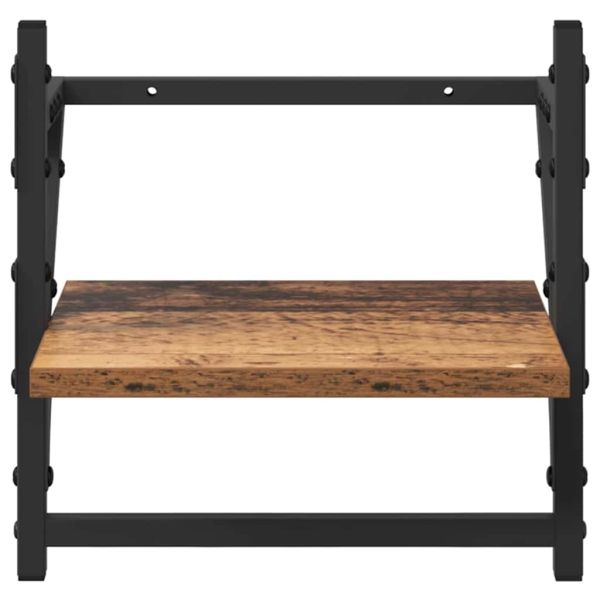Комплект стенни рафтове 6 pcs Старо дърво 100 x 25 x 30 cm