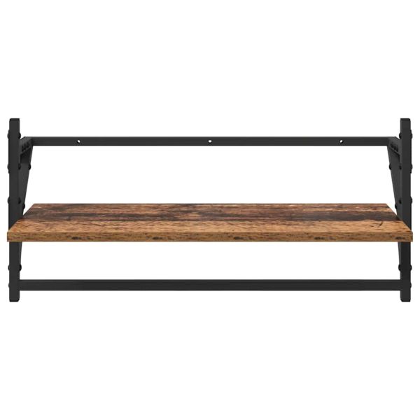 Комплект стенни рафтове 6 pcs Старо дърво 100 x 25 x 30 cm