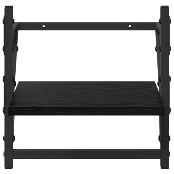 Комплект стенни рафтове 6 pcs Черния дъб 100 x 25 x 30 cm